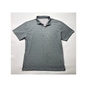 Horn Legend Men's Short Sleeve Gray Rabbit Print Polo Shirt - Size M